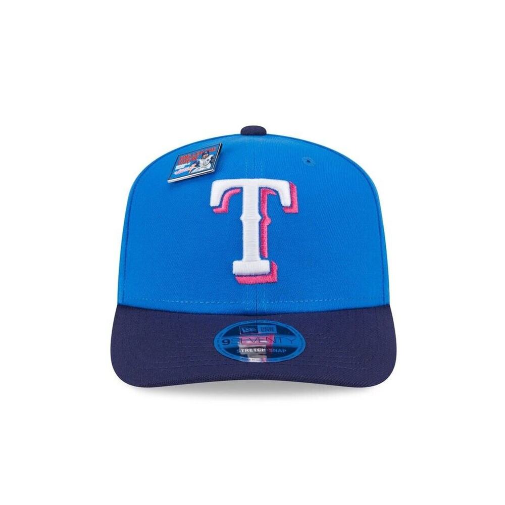 Texas Rangers Big League Chew Cotton Candy New Era 9SEVENTY Stretch-Snap Cap NWT